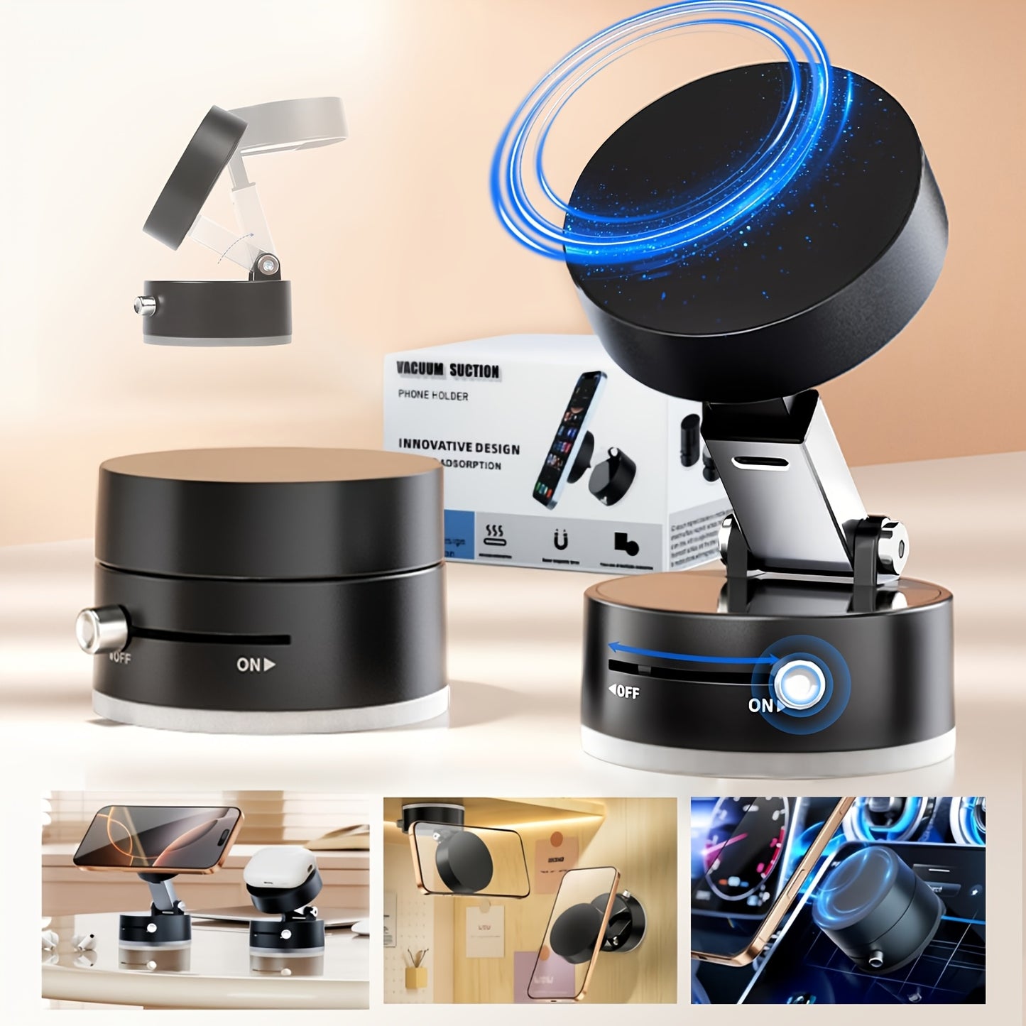 Vacuum Magnetic Suction Phone Holder