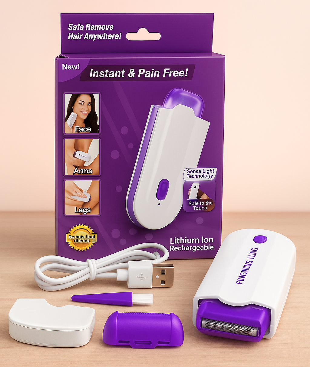 Finishing Touch Painless Facial & Body Hair Trimmer